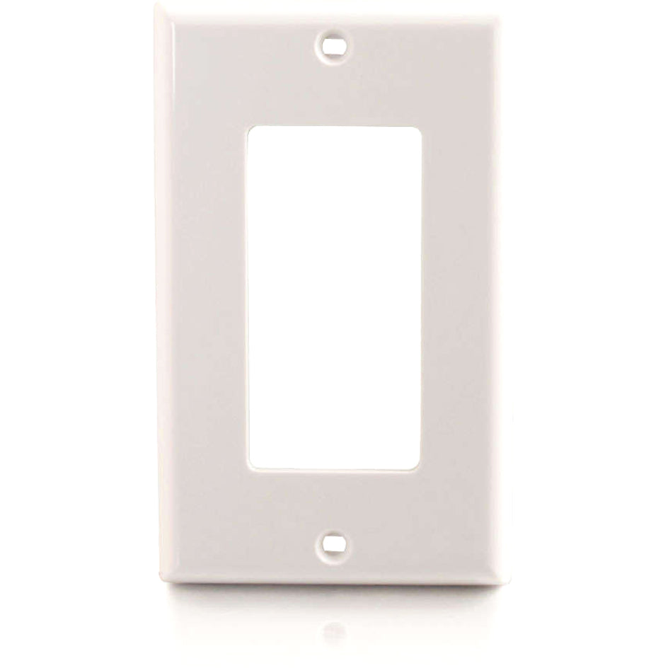 C2G Decorative Style Single Gang Wall Plate - White