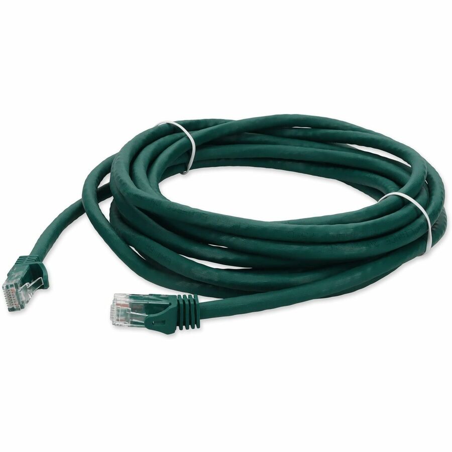 AddOn 33ft RJ-45 (Male) to RJ-45 (Male) Green Cat6A UTP PVC Copper Patch Cable