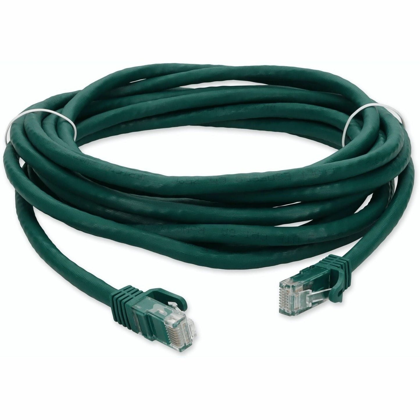 AddOn 33ft RJ-45 (Male) to RJ-45 (Male) Green Cat6A UTP PVC Copper Patch Cable