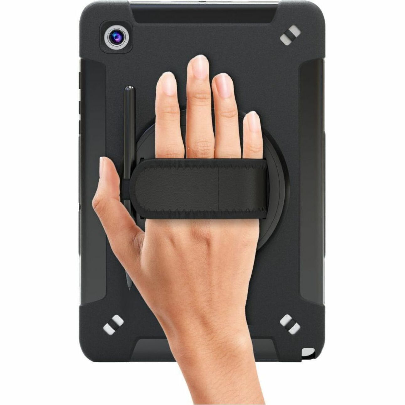 CTA Digital Protective Case with Built-in 360 Degree Rotatable Grip Kickstand & Pen Slot for Samsung Galaxy Tab A8 10.5&acirc;&euro;Â Tablet