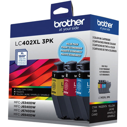 Brother Original High Yield Inkjet Ink Cartridge - Cyan Magenta Yellow - 3 Pack