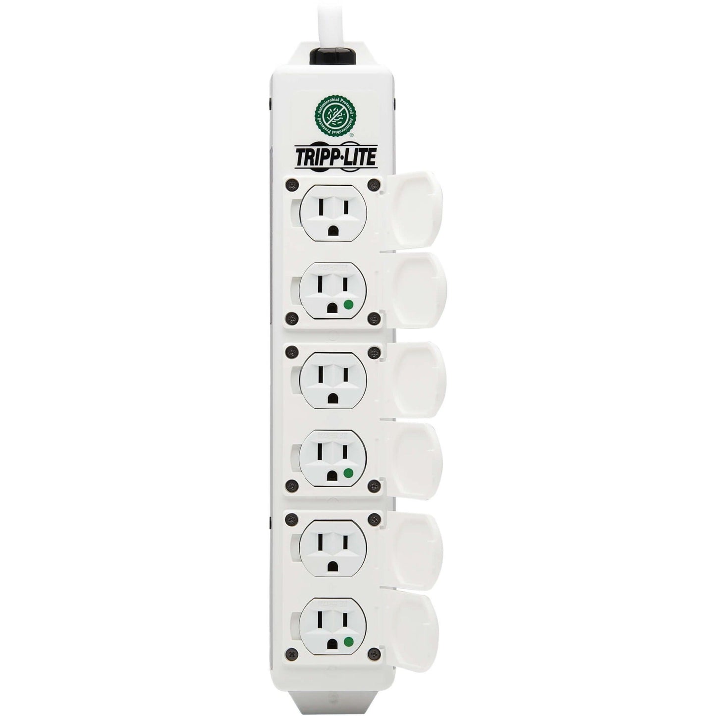 Tripp Lite Safe-IT UL 2930 Medical-Grade Power Strip for Patient Care Vicinity 6 Hospital-Grade Outlets Safety Covers Antimicrobial 15 ft. Cord Dual Ground