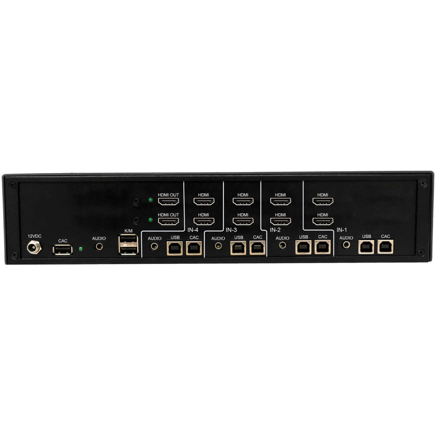 Tripp Lite Secure KVM Switch 4-Port Dual Head HDMI to HDMI 4K NIAP PP4.0 Audio CAC TAA