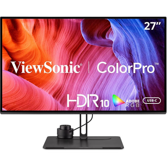 ViewSonic VP2786-4K 27 Inch Premium IPS 4K USB C Monitor with Integrated Color Wheel 100% Adobe RGB 98% DCI-P3 Pantone Validated 90W Charging HDMI DisplayPort for Professional Home and Office