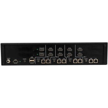 Tripp Lite Secure KVM Switch 4-Port Dual Head DisplayPort to DisplayPort 4K NIAP PP4.0 Audio CAC TAA