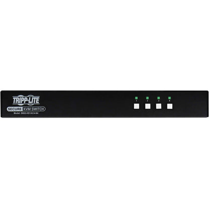 Tripp Lite Secure KVM Switch 4-Port Single Head DP to HDMI (x4) 4K NIAP PP4.0 Audio CAC TAA