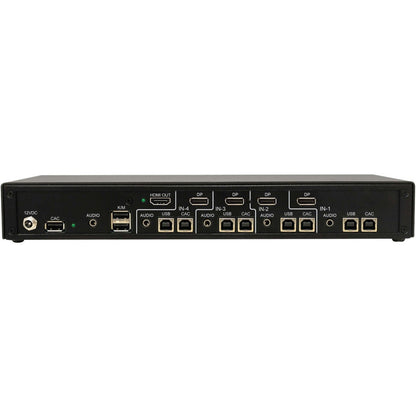 Tripp Lite Secure KVM Switch 4-Port Single Head DP to HDMI (x4) 4K NIAP PP4.0 Audio CAC TAA