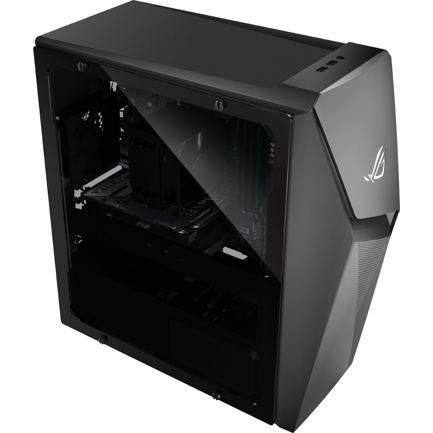 Asus ROG Strix G10DK-NB766 Gaming Desktop Computer - AMD Ryzen 7 5800X Octa-core (8 Core) - 16 GB RAM DDR4 SDRAM - 1 TB HDD - 512 GB M.2 PCI Express NVMe 3.0 SSD - Mid-tower - Gray