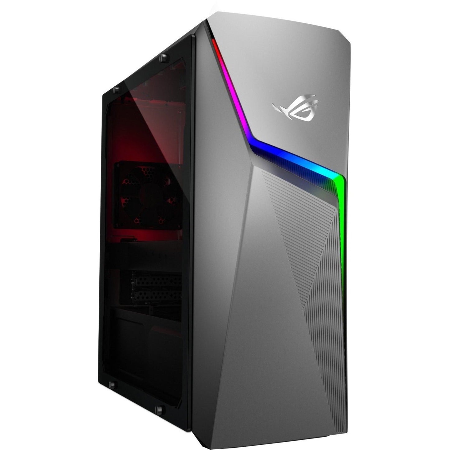 Asus ROG Strix G10DK-NB766 Gaming Desktop Computer - AMD Ryzen 7 5800X Octa-core (8 Core) - 16 GB RAM DDR4 SDRAM - 1 TB HDD - 512 GB M.2 PCI Express NVMe 3.0 SSD - Mid-tower - Gray