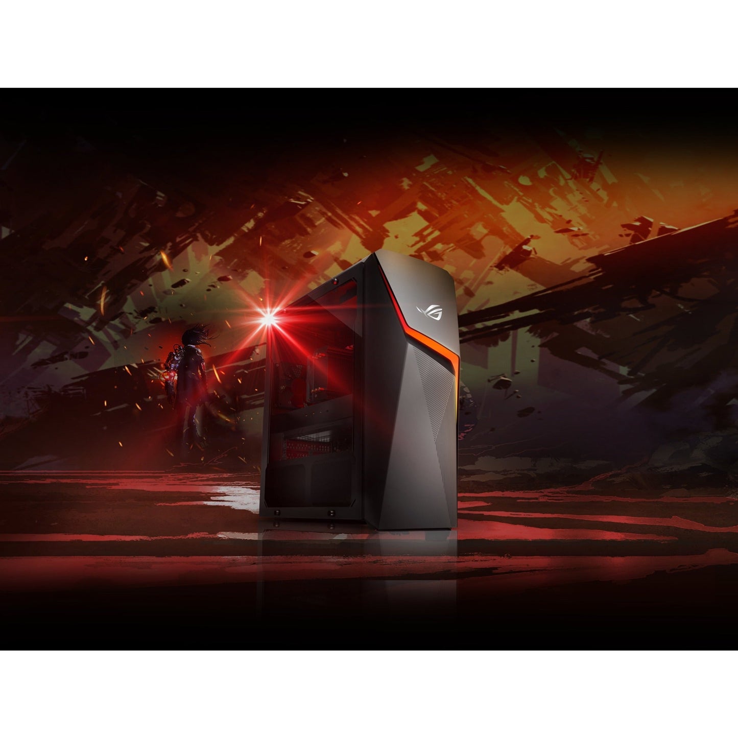 Asus ROG Strix G10DK-NB766 Gaming Desktop Computer - AMD Ryzen 7 5800X Octa-core (8 Core) - 16 GB RAM DDR4 SDRAM - 1 TB HDD - 512 GB M.2 PCI Express NVMe 3.0 SSD - Mid-tower - Gray