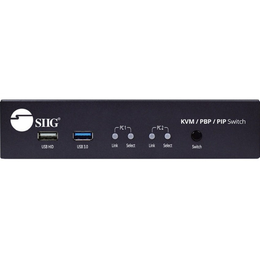 SIIG 2-Port 4K HDMI KVM Switch with PBP Roaming Mouse & PIP