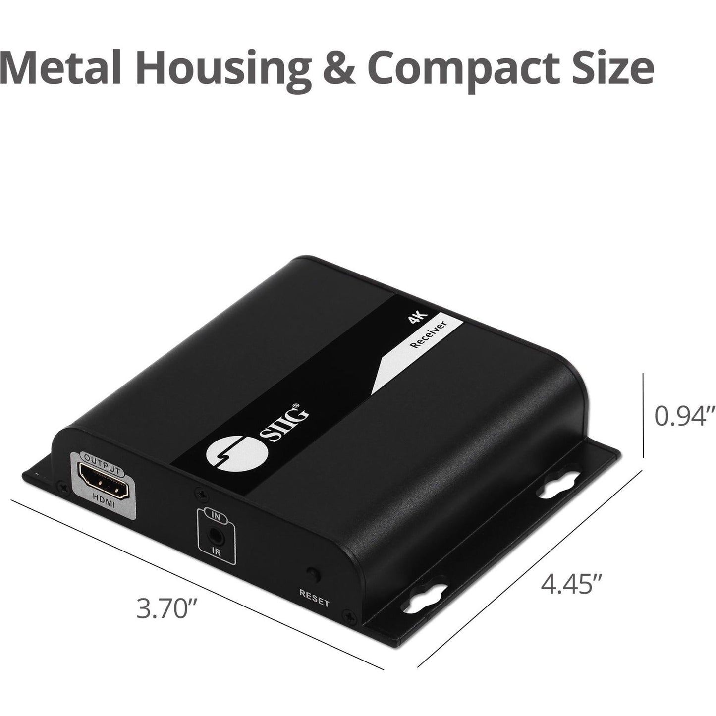 SIIG HDMI 4K30Hz HDbitT over IP Extender - Receiver