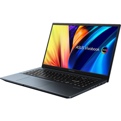 Asus Vivobook Pro 15 OLED M6500 M6500RE-EB74 15.6" Notebook - 2.8K - 2880 x 1620 - AMD Ryzen 7 6800H Octa-core (8 Core) - 16 GB Total RAM - 16 GB On-board Memory - 1 TB SSD - Quiet Blue