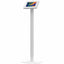 CTA Digital Premium Thin Profile Floor stand w/ Small Universal Security Enclosure (White)