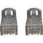 Tripp Lite Cat6a 10G Snagless Molded UTP Ethernet Cable (RJ45 M/M) PoE Gray 1 ft. (0.3 m)
