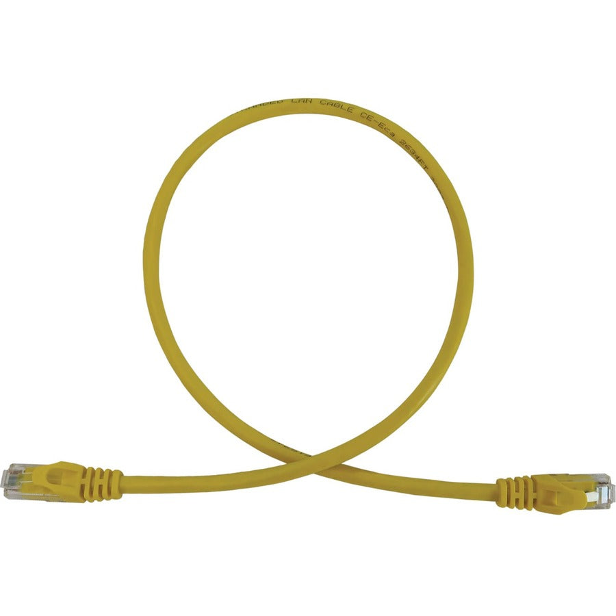Tripp Lite Cat6a 10G Snagless Molded UTP Ethernet Cable (RJ45 M/M) PoE Yellow 3 ft. (0.9 m)