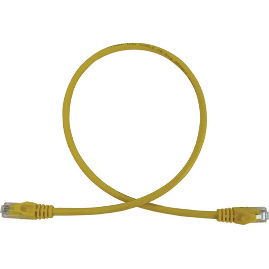 Tripp Lite Cat6a 10G Snagless Molded UTP Ethernet Cable (RJ45 M/M) PoE Yellow 3 ft. (0.9 m)