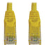 Tripp Lite Cat6a 10G Snagless Molded UTP Ethernet Cable (RJ45 M/M) PoE Yellow 7 ft. (2.1 m)
