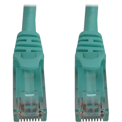 Tripp Lite Cat6a 10G Snagless Molded UTP Ethernet Cable (RJ45 M/M) PoE Aqua 15 ft. (4.6 m)