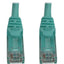 Tripp Lite Cat6a 10G Snagless Molded UTP Ethernet Cable (RJ45 M/M) PoE Aqua 15 ft. (4.6 m)
