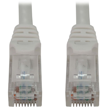Tripp Lite Cat6a 10G Snagless Molded UTP Ethernet Cable (RJ45 M/M) PoE White 25 ft. (7.6 m)
