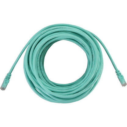 Tripp Lite Cat6a 10G Snagless Molded UTP Ethernet Cable (RJ45 M/M) PoE Aqua 50 ft. (15.2 m)