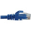 Tripp Lite Cat6a 10G Snagless Molded UTP Ethernet Cable (RJ45 M/M) PoE Blue 50 ft. (15.2 m)