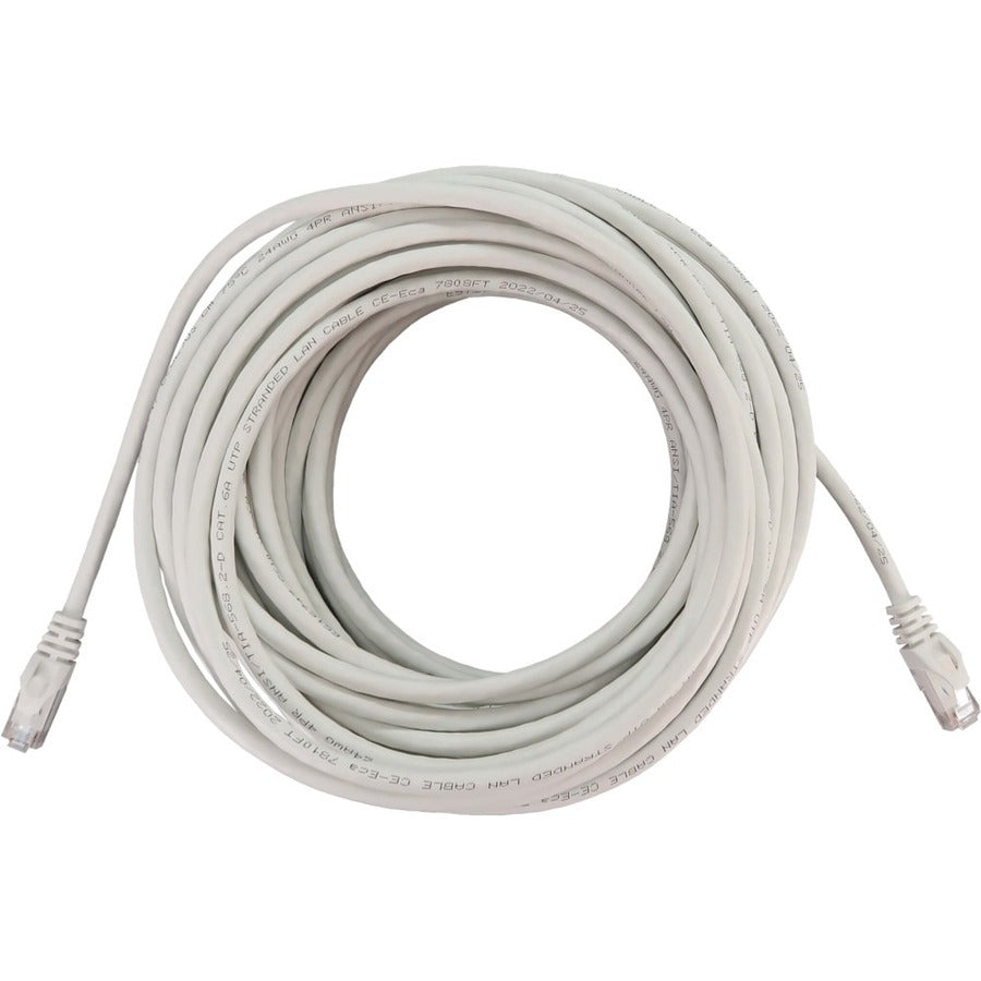 Tripp Lite Cat6a 10G Snagless Molded UTP Ethernet Cable (RJ45 M/M) PoE White 50 ft. (15.2 m)