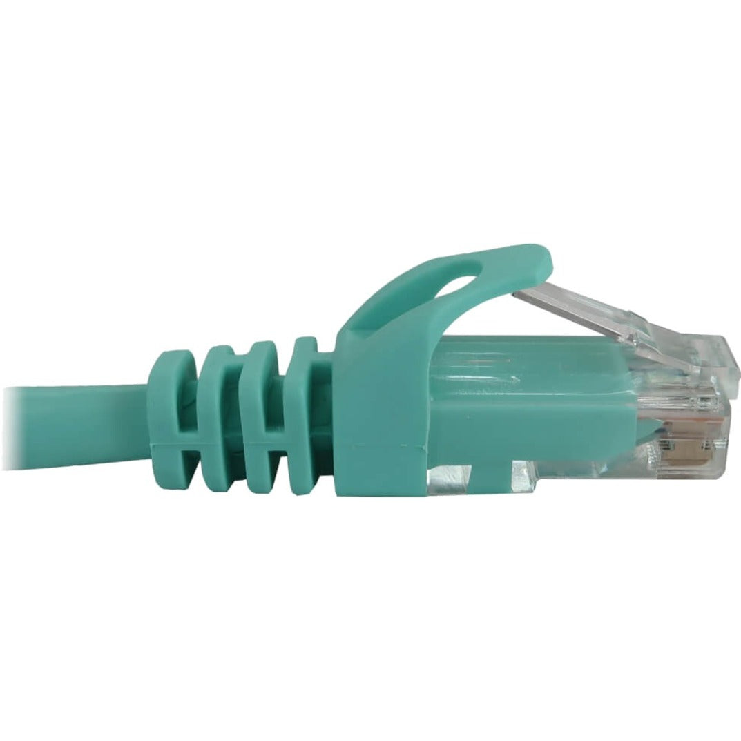 Tripp Lite Cat6a 10G Snagless Molded UTP Ethernet Cable (RJ45 M/M) PoE Aqua 6 in. (15 cm)