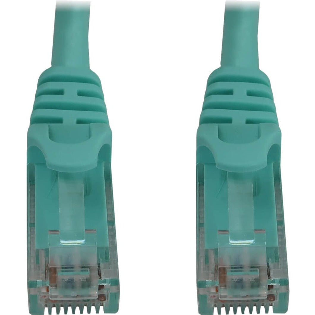 Tripp Lite Cat6a 10G Snagless Molded UTP Ethernet Cable (RJ45 M/M) PoE Aqua 6 in. (15 cm)