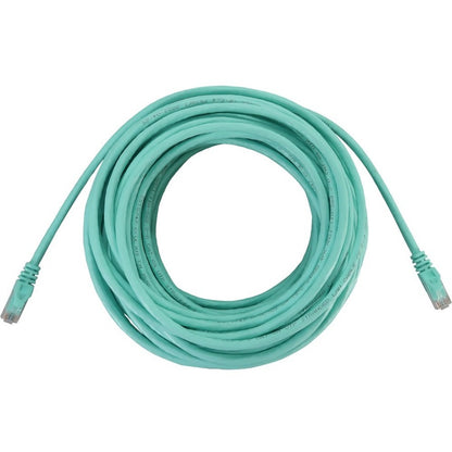 Tripp Lite Cat6a 10G Snagless Molded UTP Ethernet Cable (RJ45 M/M) PoE Aqua 100 ft. (30.5 m)
