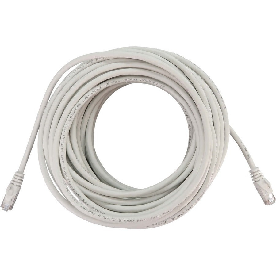 Tripp Lite Cat6a 10G Snagless Molded UTP Ethernet Cable (RJ45 M/M) PoE White 100 ft. (30.5 m)