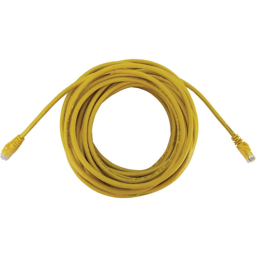 Tripp Lite Cat6a 10G Snagless Molded UTP Ethernet Cable (RJ45 M/M) PoE Yellow 100 ft. (30.5 m)