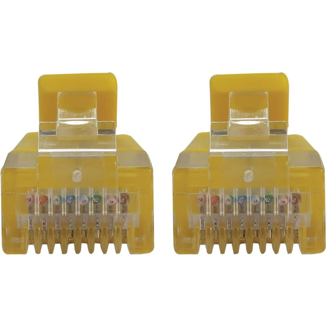Tripp Lite Cat6a 10G Snagless Molded Slim UTP Ethernet Cable (RJ45 M/M) PoE Yellow 1 ft. (0.3 m)