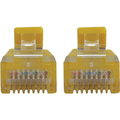 Tripp Lite Cat6a 10G Snagless Molded Slim UTP Ethernet Cable (RJ45 M/M) PoE Yellow 1 ft. (0.3 m)