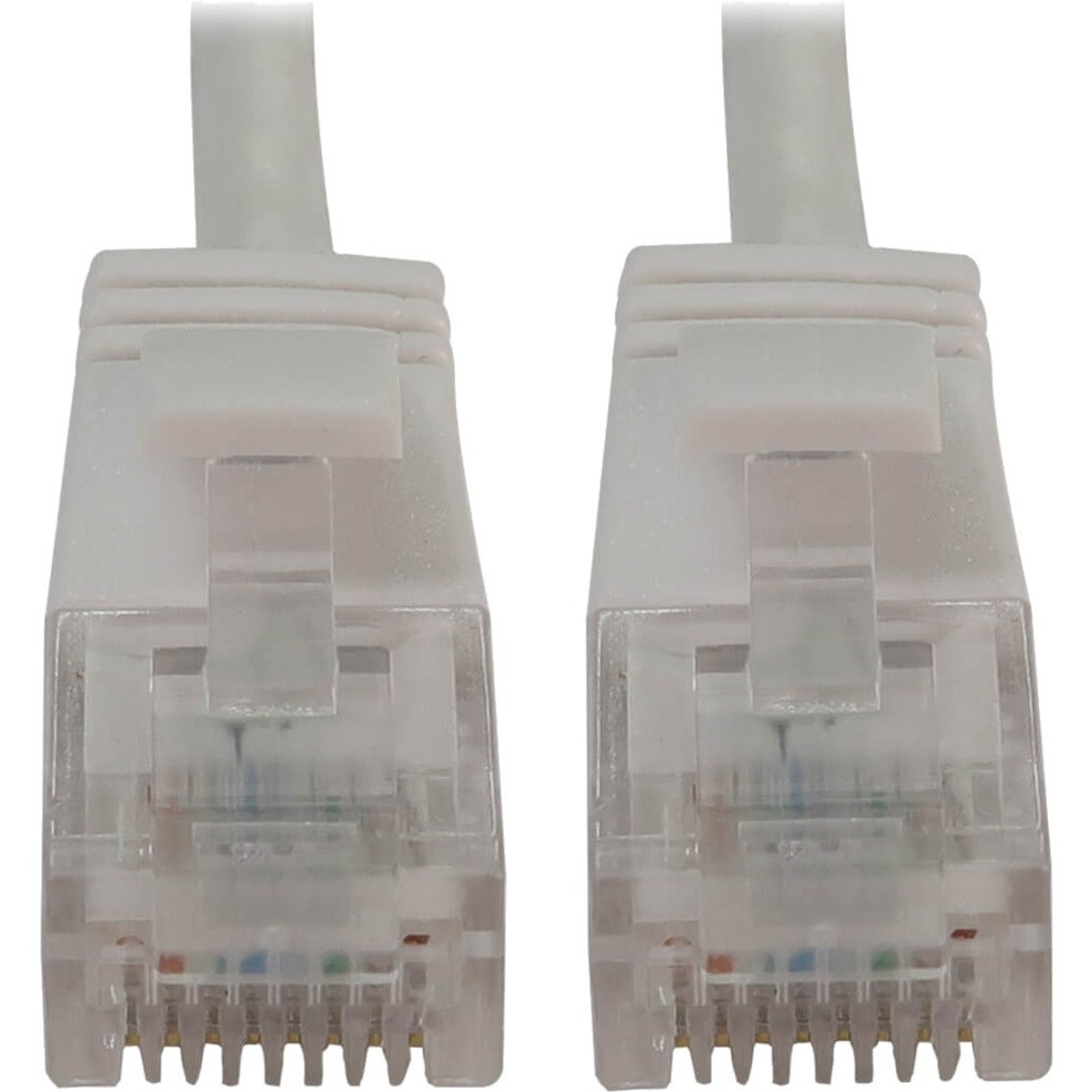 Tripp Lite Cat6a 10G Snagless Molded Slim UTP Ethernet Cable (RJ45 M/M) PoE White 2 ft. (0.6 m)