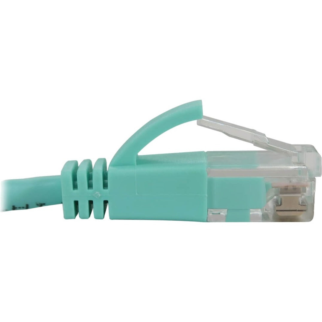 Tripp Lite Cat6a 10G Snagless Molded Slim UTP Ethernet Cable (RJ45 M/M) PoE Aqua 3 ft. (0.9 m)