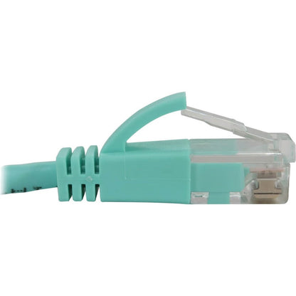 Tripp Lite Cat6a 10G Snagless Molded Slim UTP Ethernet Cable (RJ45 M/M) PoE Aqua 3 ft. (0.9 m)