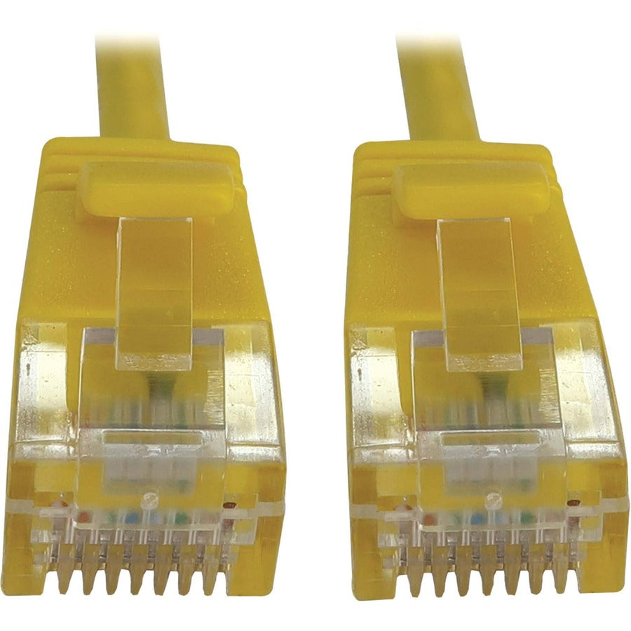 Tripp Lite Cat6a 10G Snagless Molded Slim UTP Ethernet Cable (RJ45 M/M)PoE Yellow 5 ft. (1.5 m)