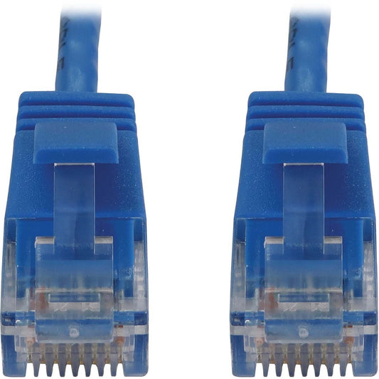 Tripp Lite Cat6a 10G Snagless Molded Slim UTP Ethernet Cable (RJ45 M/M) PoE Blue 7 ft. (2.1 m)