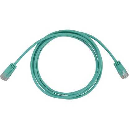 Tripp Lite Cat6a 10G Snagless Molded Slim UTP Ethernet Cable (RJ45 M/M) PoE Aqua 10 ft. (3.1 m)