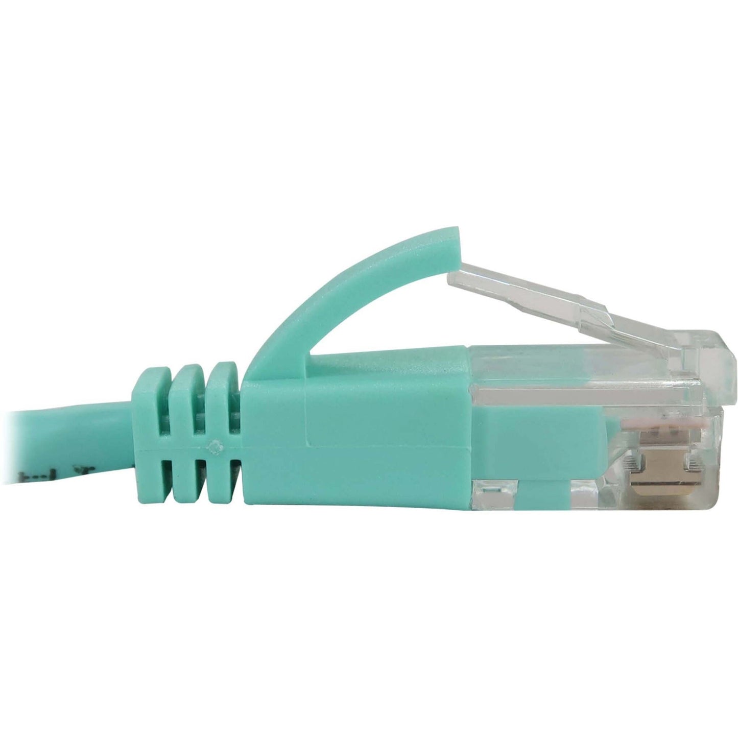 Tripp Lite Cat6a 10G Snagless Molded Slim UTP Ethernet Cable (RJ45 M/M) PoE Aqua 15 ft. (4.6 m)