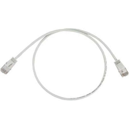 Tripp Lite Cat6a 10G Snagless Molded Slim UTP Ethernet Cable (RJ45 M/M) PoE White 15 ft. (4.6 m)