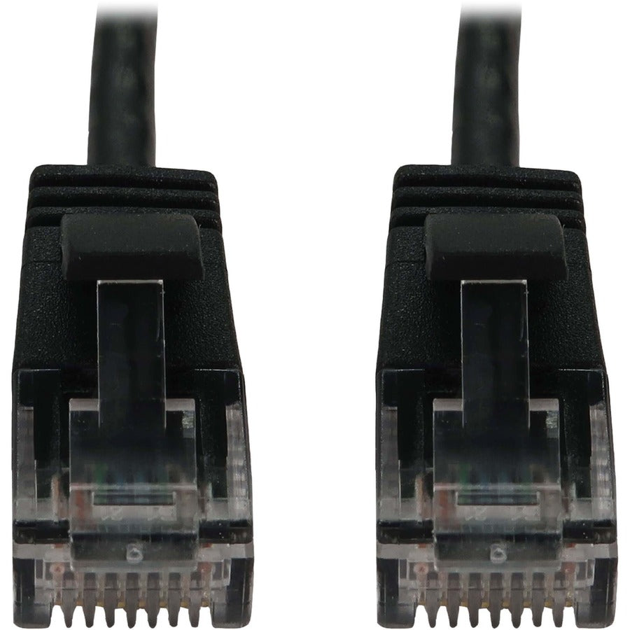 Tripp Lite Cat6a 10G Snagless Molded Slim UTP Ethernet Cable (RJ45 M/M) PoE Black 6 in. (15 cm)