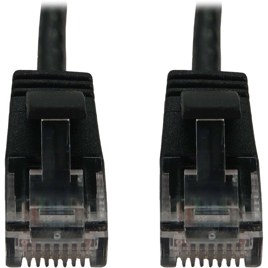 Tripp Lite Cat6a 10G Snagless Molded Slim UTP Ethernet Cable (RJ45 M/M) PoE Black 6 in. (15 cm)