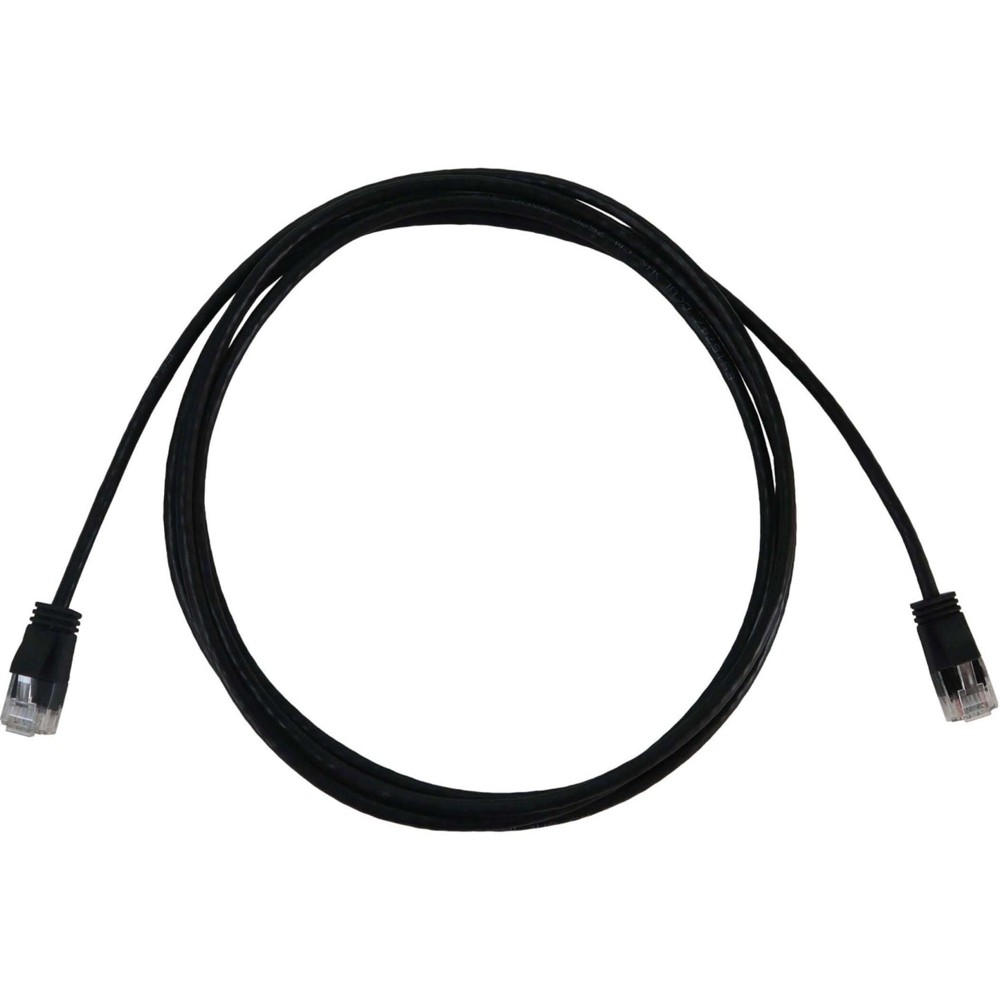 Tripp Lite Cat6a 10G Snagless Molded Slim UTP Ethernet Cable (RJ45 M/M) PoE Black 6 in. (15 cm)