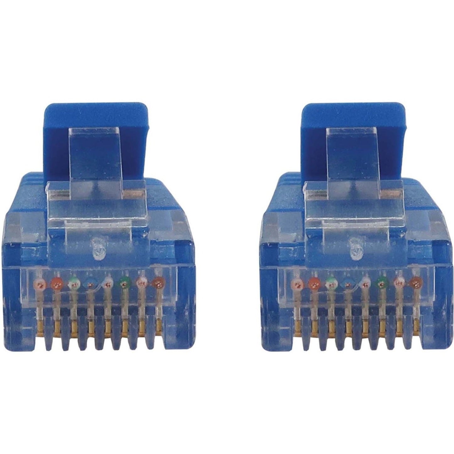Tripp Lite Cat6a 10G Snagless Molded Slim UTP Ethernet Cable (RJ45 M/M) PoE Blue 6 in. (15 cm)