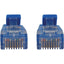 Tripp Lite Cat6a 10G Snagless Molded Slim UTP Ethernet Cable (RJ45 M/M) PoE Blue 6 in. (15 cm)