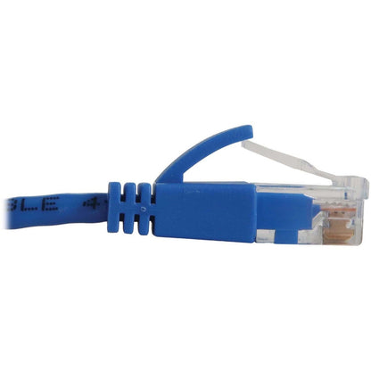 Tripp Lite Cat6a 10G Snagless Molded Slim UTP Ethernet Cable (RJ45 M/M) PoE Blue 6 in. (15 cm)