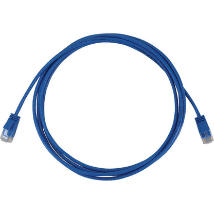 Tripp Lite Cat6a 10G Snagless Molded Slim UTP Ethernet Cable (RJ45 M/M) PoE Blue 6 in. (15 cm)